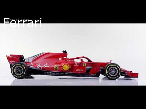 F1 2018 Cars  Mercedes, Ferrari, McLaren, Renault, Williams, Haas, Sauber