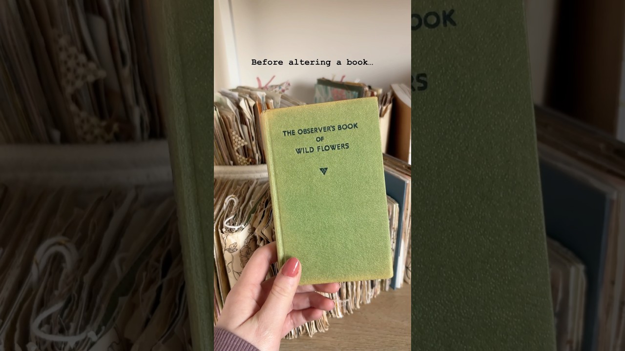 turning an old book into an art journal ✨
