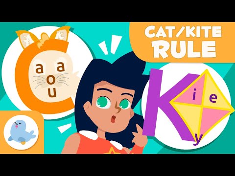 CAT/KITE RULE - C OR K? 🦸‍♀️ SPELLING for Kids📝 Superlexia ⭐ Episode 13