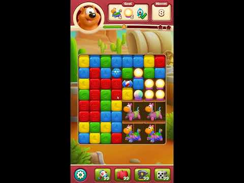 Toon Blast Level 8107 - NO BOOSTERS 🐻🐺🐱 | SKILLGAMING ✔️