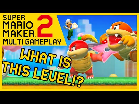 Super Mario Maker 2 Multiplayer WEIRDEST Level I've Ever Played! Bowser's Dream?