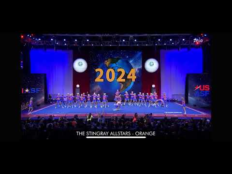 The stingrays all stars - orange🍊thecheerleading worlds 2024day 1 (I don’t own the right in themusic