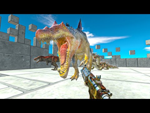 ⚡FPS PERSPECTIVE ALL WEAPONS DEATH RUN⚡- Animal Revolt Battle Simulator