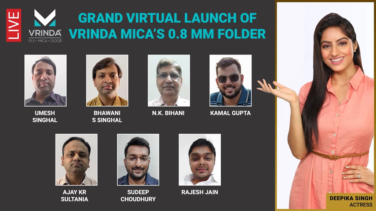 LIVE | GRAND VIRTUAL Launch of VRINDA MICA's Laminate Folder with Deepika Singh | Ply Reporter