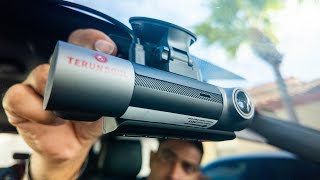 Triple-Channel 4K Dash Cam Terunsoul D018 with GPS & Parking