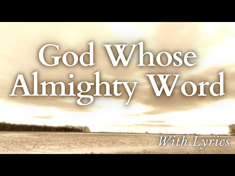 God, Whose Almighty Word Piano Performance Video