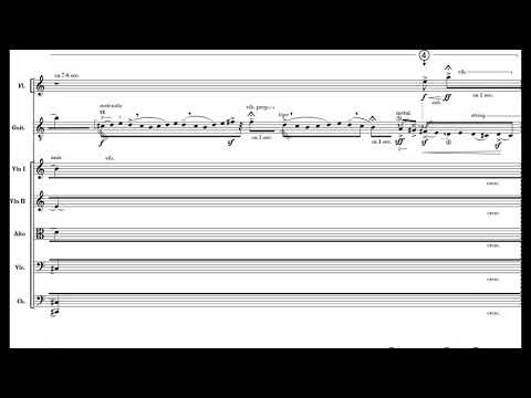 Eric Pénicaud - Concerto Pour le Grand Large for Guitar, Alto Flute and Strings (2013) [Score-Video]