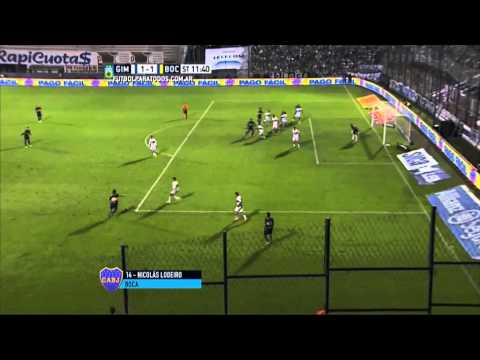 Gol de Lodeiro. Gimnasia LP 1 - Boca 1. Fecha 22. Primera División 2015. FPT.
