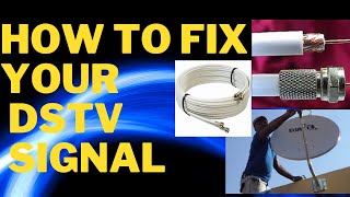 How to fix your dstv signal problem , satellite dish,lnb ku band for dstv specialist