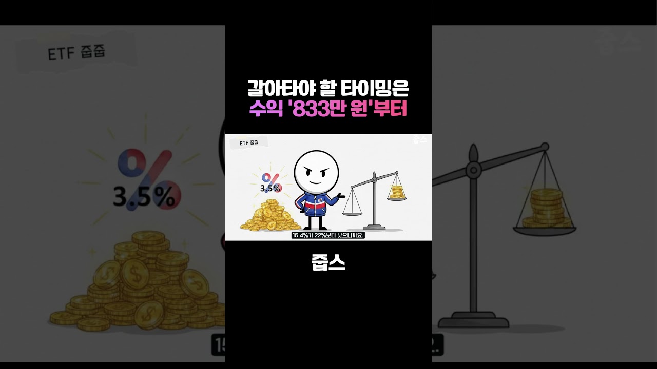 미국 ETF, 갈아타야 할 타이밍은 수익 '833만 원' 부터입니다.