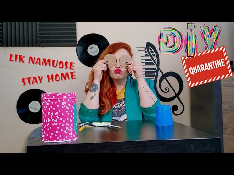 DIY karantinas | Kaip pasigaminti būgnelį su rankena | How to make a DIY spin drum | Donata