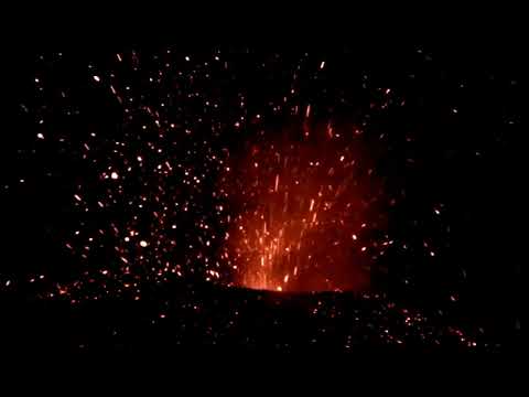 Volcano Eruption Volcanic landscape Scenery 4K background