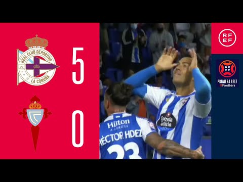 RESUMEN | RC Deportivo 5-0 RC Celta de Vigo B | PrimeraRFEF | Jornada 1 | Grupo 1