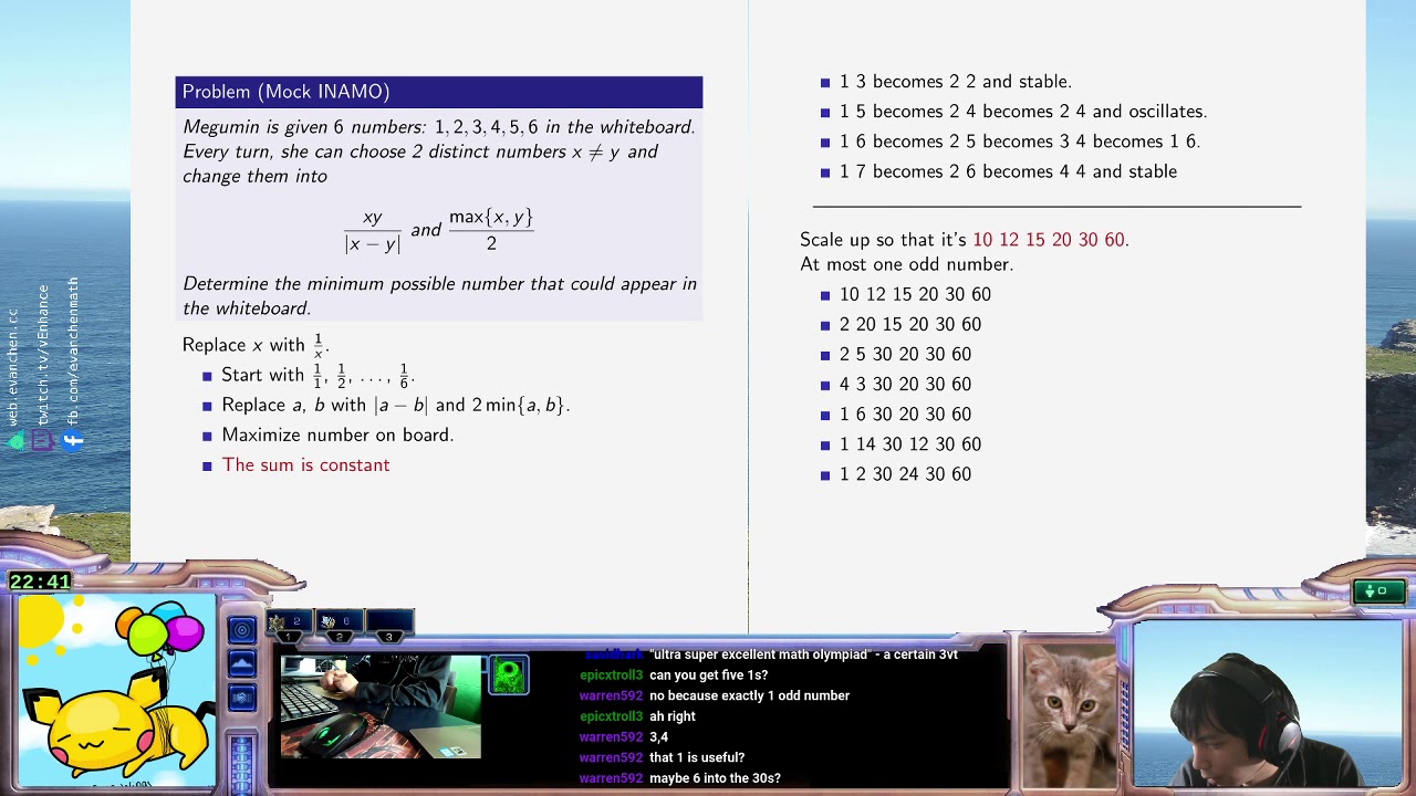 Megumin's six numbers: USING PYTHON ON MATH OLYMPIAD??