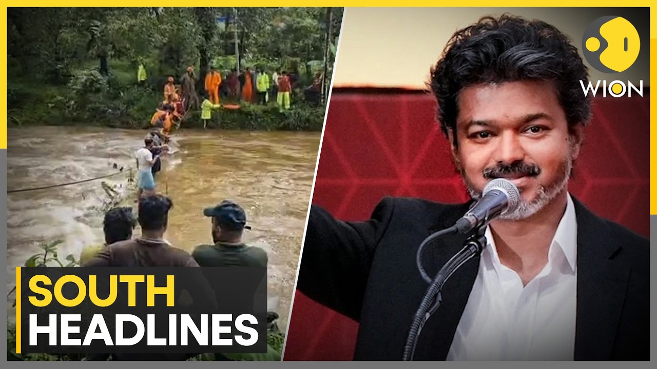 Heavy Rain Triggers Landslide In Kannur |  Parandur Residents Meet Vijay At TN Assembly | WION