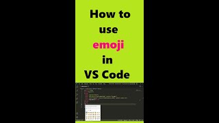 6. How to use Emoji in VS Code || Emoji on VS Code Editor 🔥 || Adisma