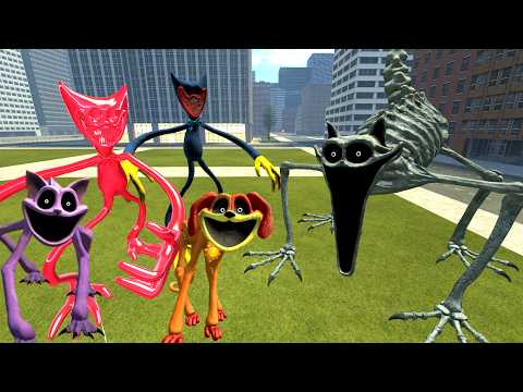 HUGGY WUGGY And CATNAP SURVIVING FROM POPPY PLAYTIME APPEARS ACROSS THE GOLDEN CITY in Garry's Mod!