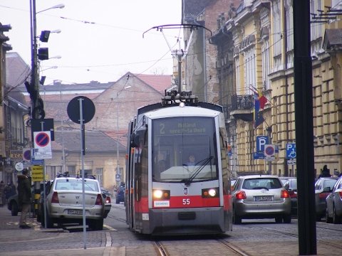 Cab view SIEMENS ULF Oradea. Linia 2