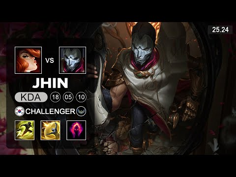 Jhin vs Miss Fortune ADC - KR Challenger - Patch 25.24 Season 15