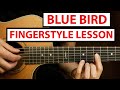 BLUE BIRD Naruto OST Fingerstyle Guitar Lesson Tutorial How To Play Fingerstyle