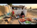 Authentic Desert Village Life Stuffed Mince Bitter Gourd Recipe Woman Evening Routine In Desert