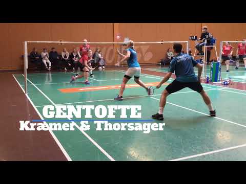 Mixed doubles match Thorsager & Kræmer, Gentofte vs. Dew-Hattens & Grebak, Solrød Strand Badminton