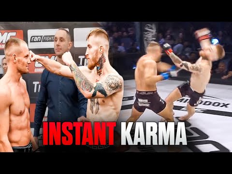 Karma in MMA (Cocky Fighters Getting Destroyed)