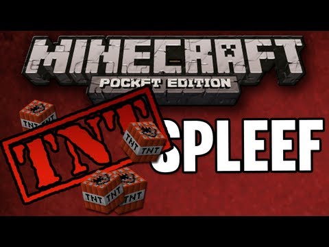 TNT Spleef!!! w/ JollyGreenMiner - Multiplayer Mini Game for Minecraft Pocket Edition