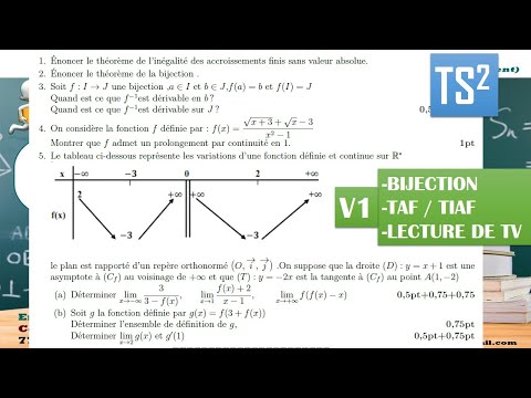 (TS/MATHS)V1: TAF TIAF BIJECTION-READING TABLE VARIATION 📈Detailed explanation of TAF and TIAF