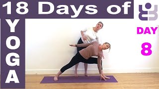 18 Days of Yoga - DAY 8. Iyengar Yoga Tutorial. 10 minute Iyengar yoga class