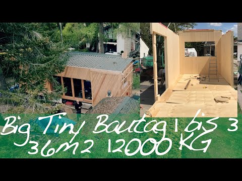 Tiny House XXl in 9 Tagen aufgebaut - Bautag 1-3! Yogahaus. Was ist dein größter Traum? #holzhaus