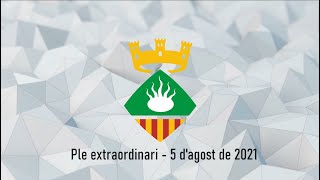 Ple Extraordinari i Urgent del 5 d'agost de 2021