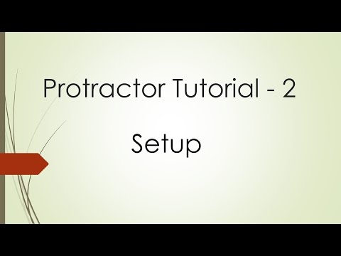 Protractor Tutorial 2 Setup