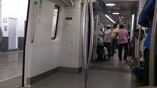 preview picture of video 'Hyderabad Metro Rail departing from Ameerpet Interchange and reaching Begumpet'