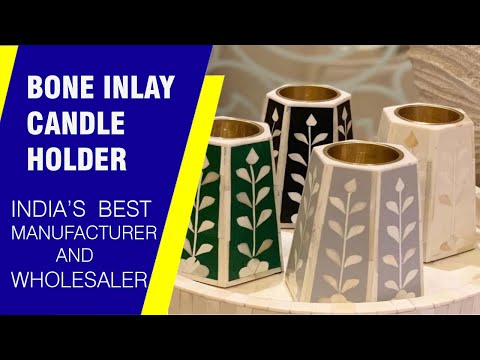 Deluxe Bone Inlay Candle Holder