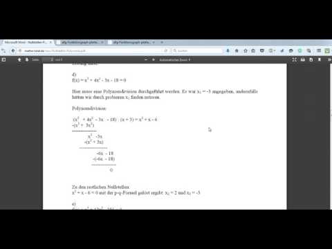 Nullstellen bei Polynomen 3. und 4. Grades