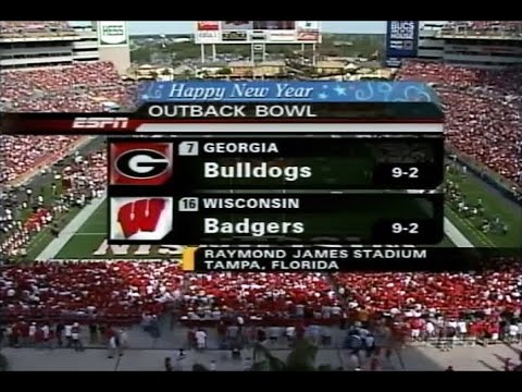 2005 Outback Bowl #8 Georgia vs #16 Wisconsin No Huddle