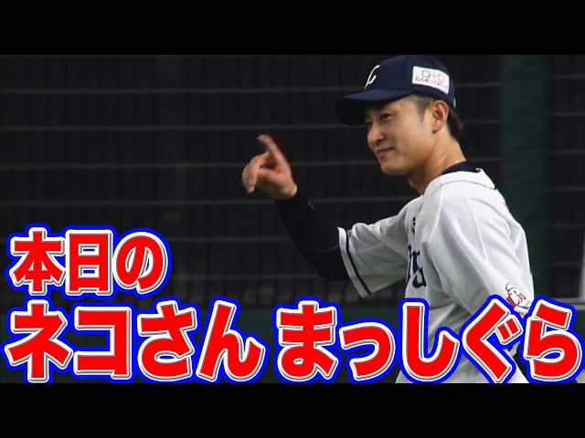 【帽子が】ライオンズ・金子侑司『本日のネコさんまっしぐら』【落ちない】