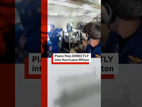 Video | Scientists fly plane directly into Hurricane Milton. #HurricaneMilton #Florida #BBCNews