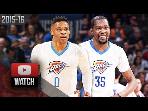 Kevin Durant & Russell Westbrook Full Highlights vs Mavericks 2016 Playoffs R1G1 - 47 Pts Total!