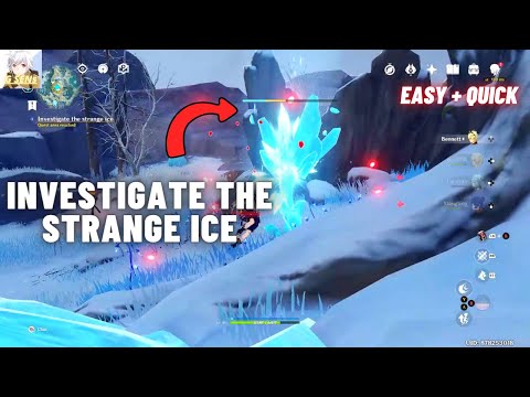 How To Do Investigate The Strange Ice | Genshin Impact Dragonspine Quest | In The Mountains