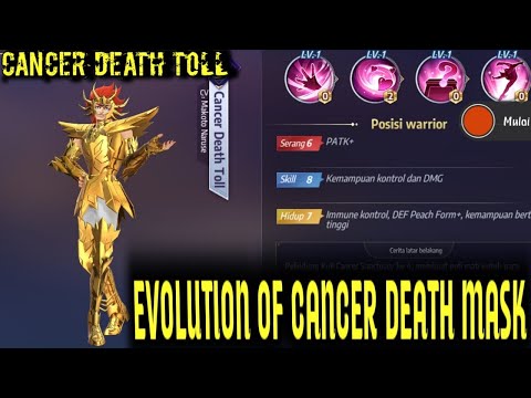 Cancer Death Toll | Hero Kepiting Dengan Skill Dewa | EvolusiCancer Death Mask Saint Seiya Awakening
