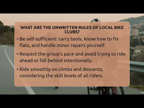 What Are The Unwritten Rules Of Local Bike Clubs? - The Cycling Junkies