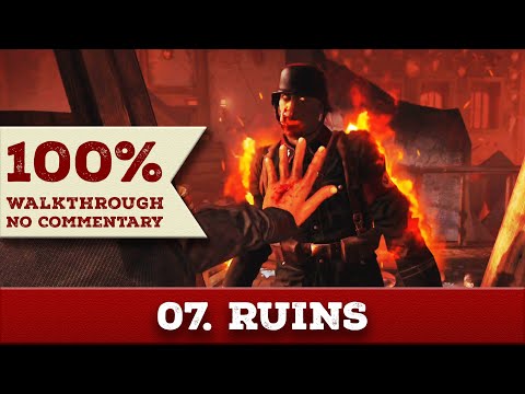 Wolfenstein: The Old Blood Walkthrough (Über difficulty,All Collectibles) part7 RUINS