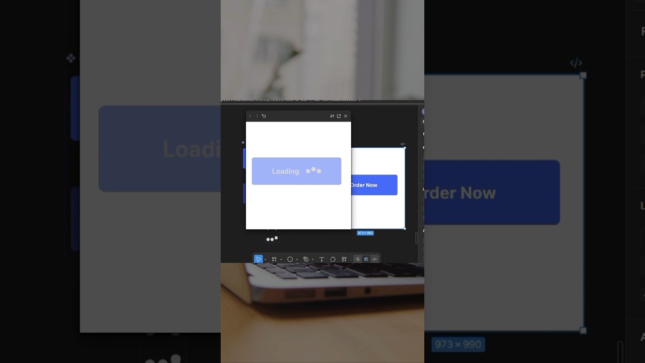 Design a smooth loading button animation with me in Figma