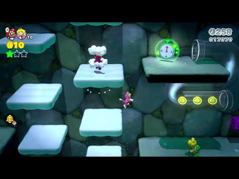 Super Mario 3D World + Bowser's Fury World 1-2 Koopa Troopa Cave Coin Sticker Walkthrough Mario Cats
