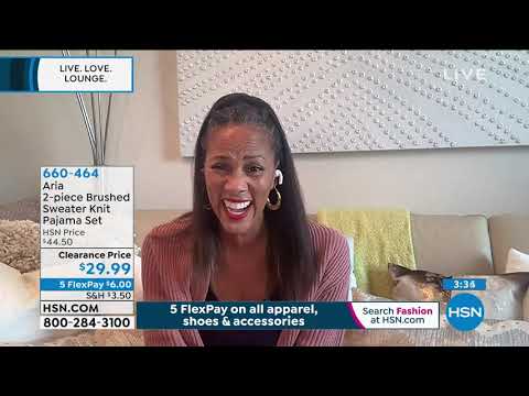 Aria 2piece Brushed Sweater Knit Pajama Set