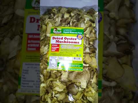 Dehydrated organic oyster mushrooms