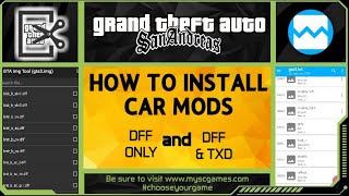 HOW TO INSTALL CAR MODS IN GTA SAN ANDREAS MOBILE | TRAINS/BIKES/SKINS | Step By Step
