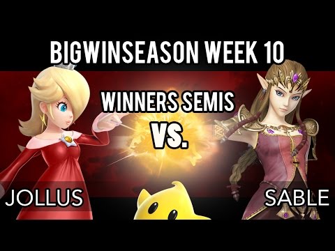 BigWinSeason Week 10 - Winners Semis - Jollus (Marth, Rosalina, DK) VS Sable (Zelda, DK)